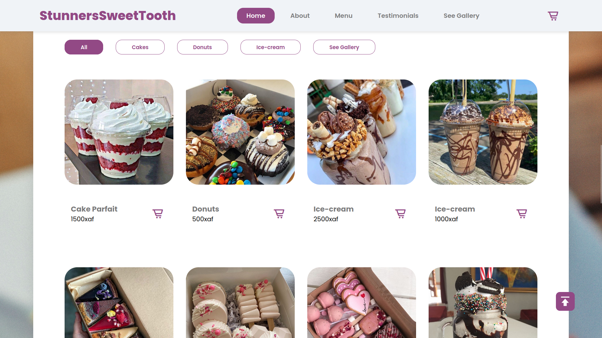 Sweet Tooth website screenshot